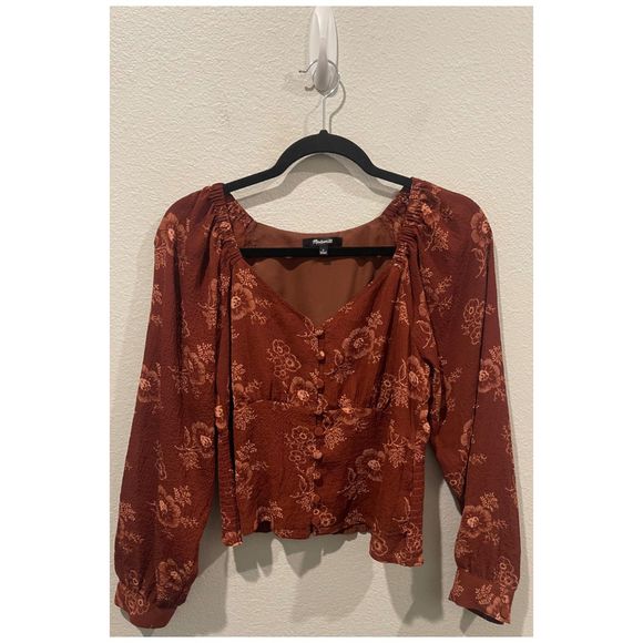 MADEWELL Preston Puff-Sleeve Top in Letterpress Floral - Picture 4 of 6
